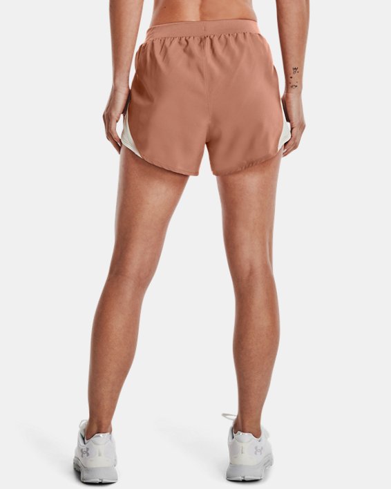 Women's UA Fly-By 2.0 Shorts, Brown, pdpMainDesktop image number 1